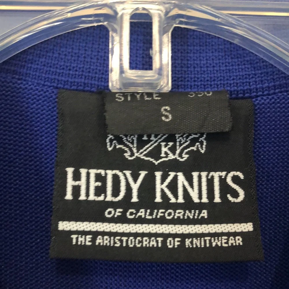 Vintage Hedy Knits jacket Women's s Small blue button front sweater grandma EUC - Picture 7 of 13